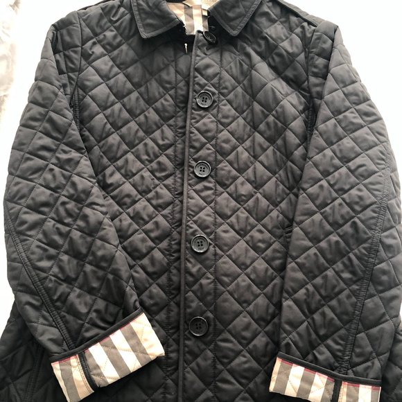poshmark burberry quilted jacket